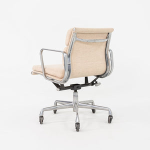 1990 Herman Miller Eames Aluminum Soft Pad Management Desk Chair in Tan Hopsack Fabric 6x Available