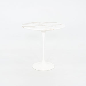 2003 Eero Saarinen for Knoll Tulip Side Table in Calacatta Gold Marble 20 inches