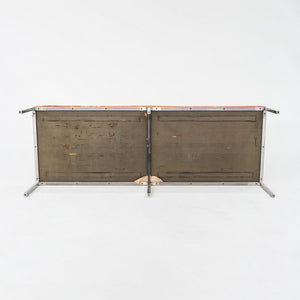 1960s Gordon Bunshaft and Davis Allen of SOM Stainless Steel and Leather Bench