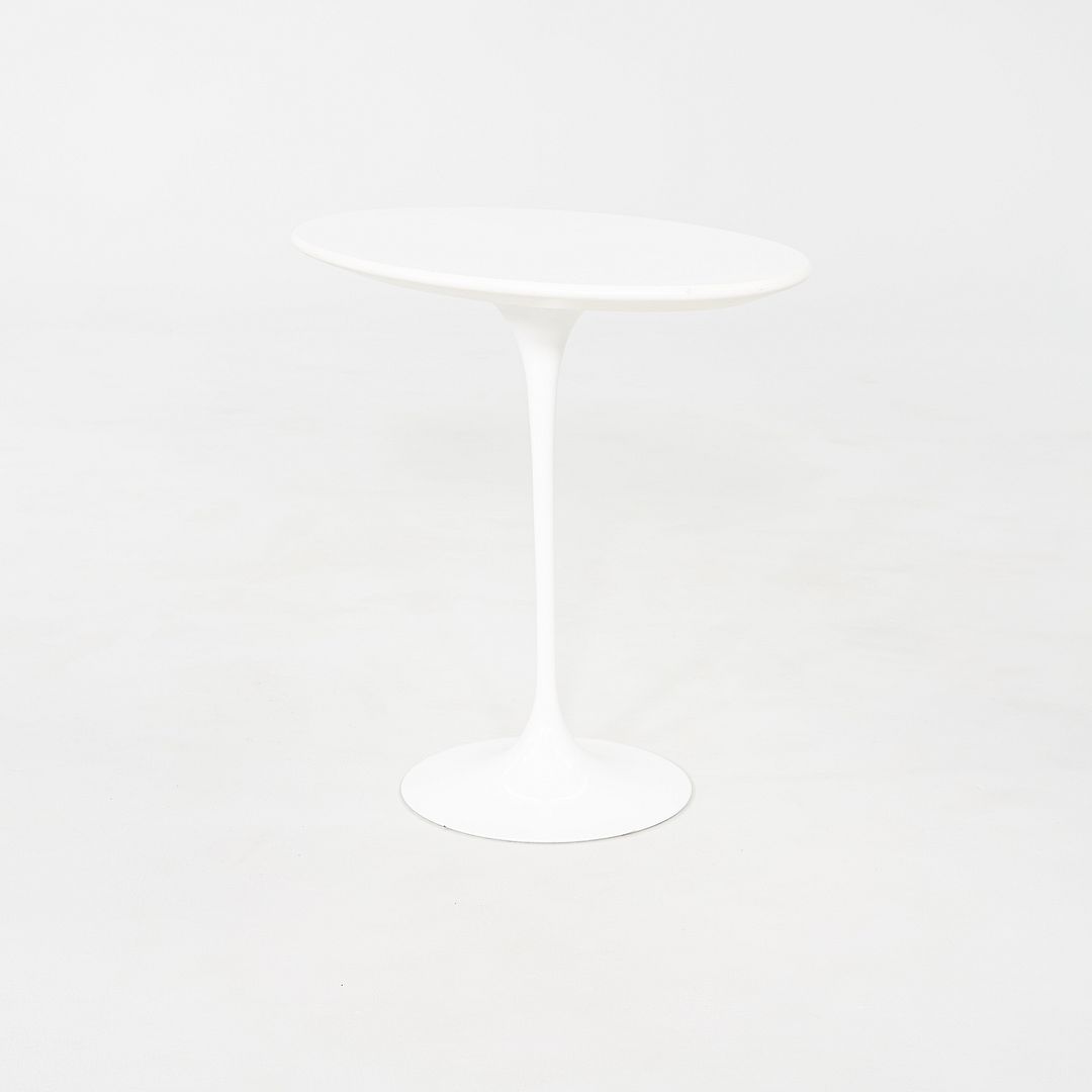 2000s Eero Saarinen for Knoll Tulip End Table with Oval Laminate Tops 2x Avail
