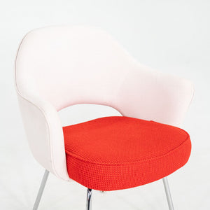 2010s Set of 4 Eero Saarinen for Knoll Executive Arm Chairs in Two-Toned Fabric w/ Cato