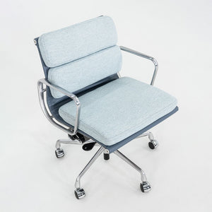 2010s Herman Miller Eames Soft Pad Management Desk Chair Blue Fabric & Leather