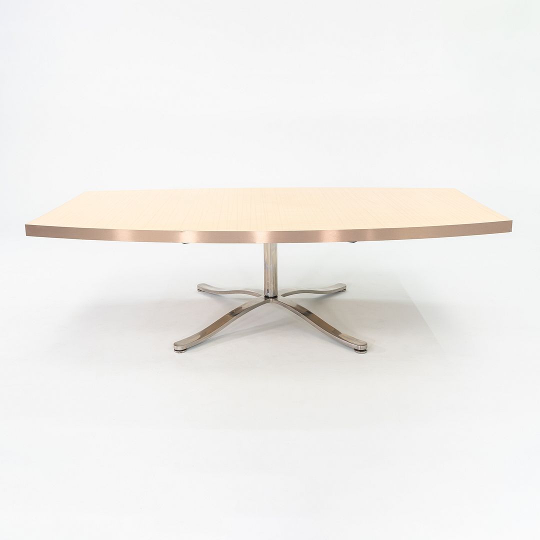 2004 Nicos Zographos Custom Conference Table in Wood with Stainless Steel Base