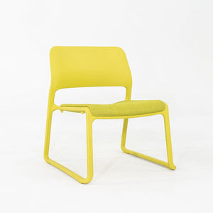 2010s Set of Four Don Chadwick for Knoll Spark Lounge Stacking Chairs Lime Green