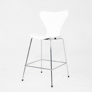 2024 Arne Jacobsen for Fritz Hansen Series 7 Counter Stool Painted Ash w/ Chrome