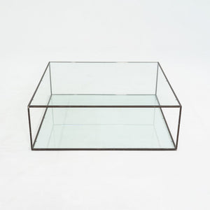 C. 1980 Alberto Coffee Table by Dux of Sweden, Steel Frame with Glass Top, 48"