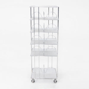 1970s Bruno Munari Vademecum Trolley for Robots Italy Chromed Steel and Resin