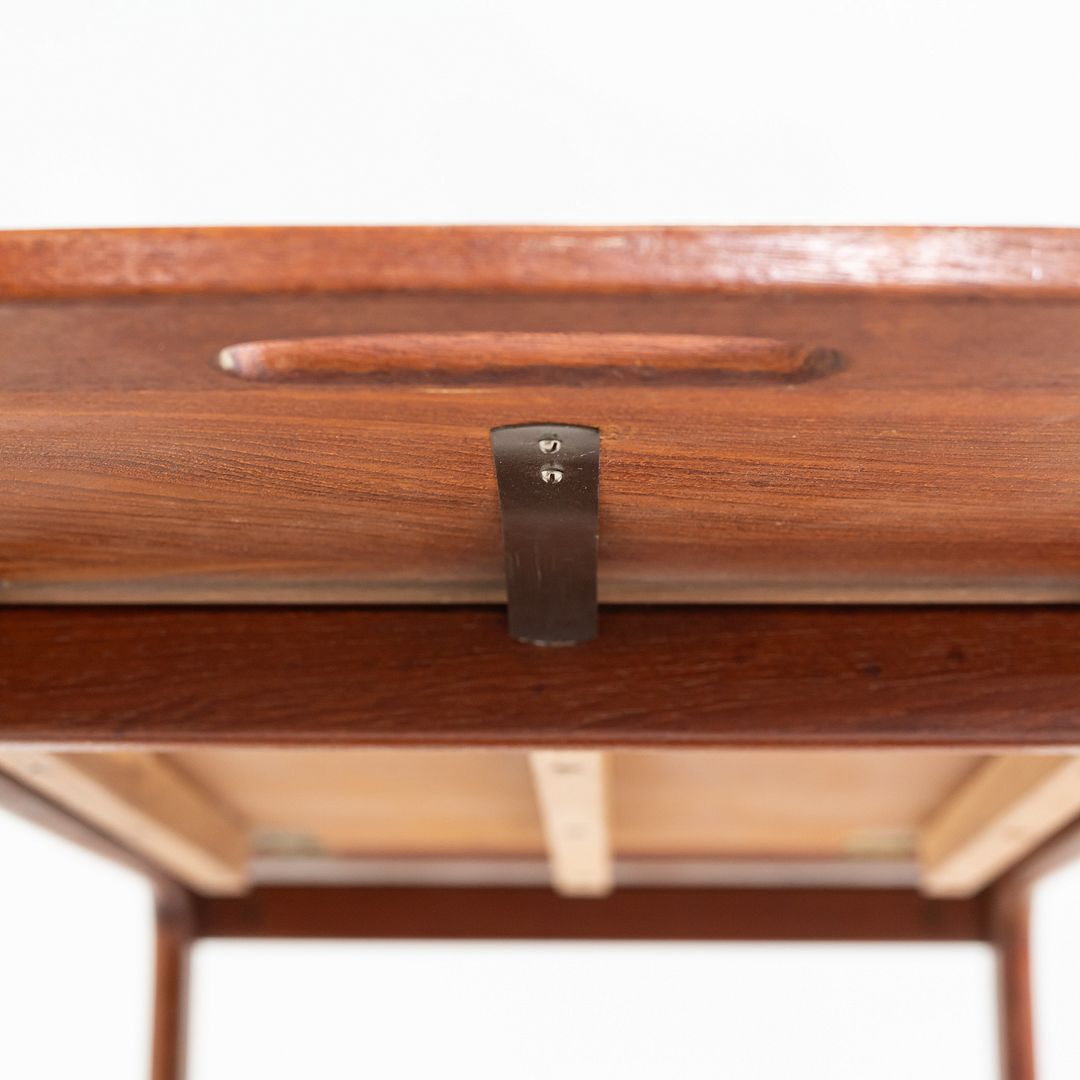 1970s Yngve Ekstrom for Kallemo of Sweden Teak Thea Bar / Serving Cart 17x26"