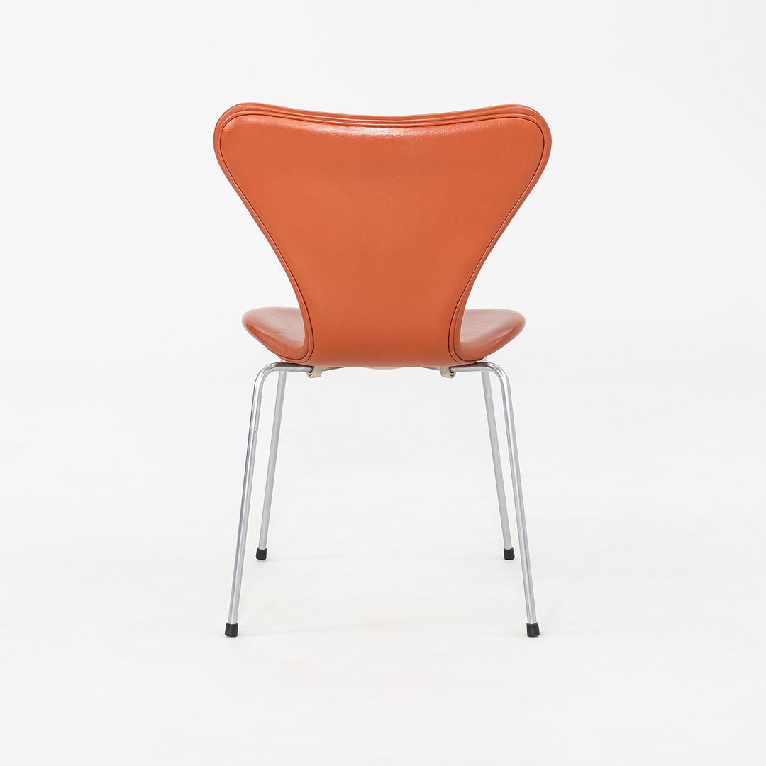 2004 Set of Four Arne Jacobsen for Fritz Hansen Series 7 Dining Chairs in Cognac