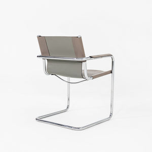 1970s Mart Stam for Matteo Grassi MG6 Arm Chair in Chrome with Grey Leather