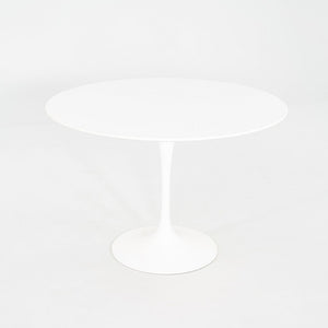 2010s Eero Saarinen for Knoll 42" Tulip Dining Table with White Laminate Top