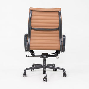 2019 Herman Miller Eames Aluminum Executive Desk Chair Brown Leather Upholstery