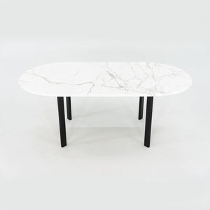 1990 Knoll Joseph D'Urso Racetrack Dining / Work Table in Steel with Marble Top