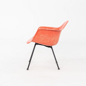 C. 1953 Pair of Herman Miller Eames Zenith MAX Fiberglass Arm Shell Chairs Red
