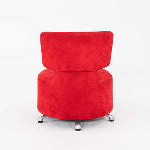 2000s Pair of Toshiyuki Kita for Cassina AKI Lounge Chairs Red Suede Upholstery