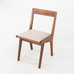 C. 1951 Set of Nine Jens Risom for Knoll 666 Dining Chairs Walnut with Fabric