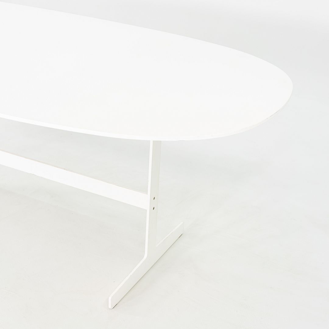 SOLD 2000s Jasper Morrison for Cappellini White Lacquer Simplon Dining Table 79x39x29