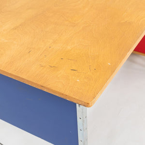 2000s Charles and Ray Eames for Herman Miller EDU Multicolor Desk w/ File Drawer