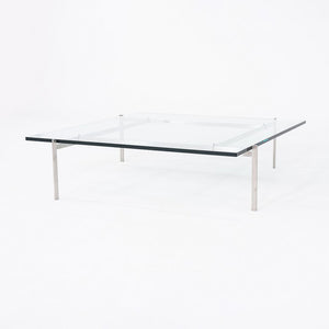 2023 Poul Kjaerholm for Fritz Hansen PK61A Glass & Stainless Coffee Table