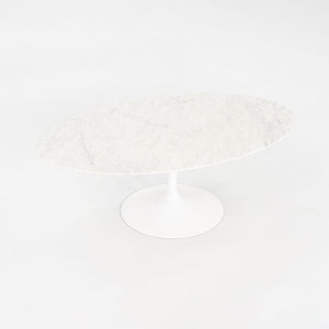 2010s Eero Saarinen for Knoll 42" Oval Tulip Coffee Table w/ Carrara Marble Top