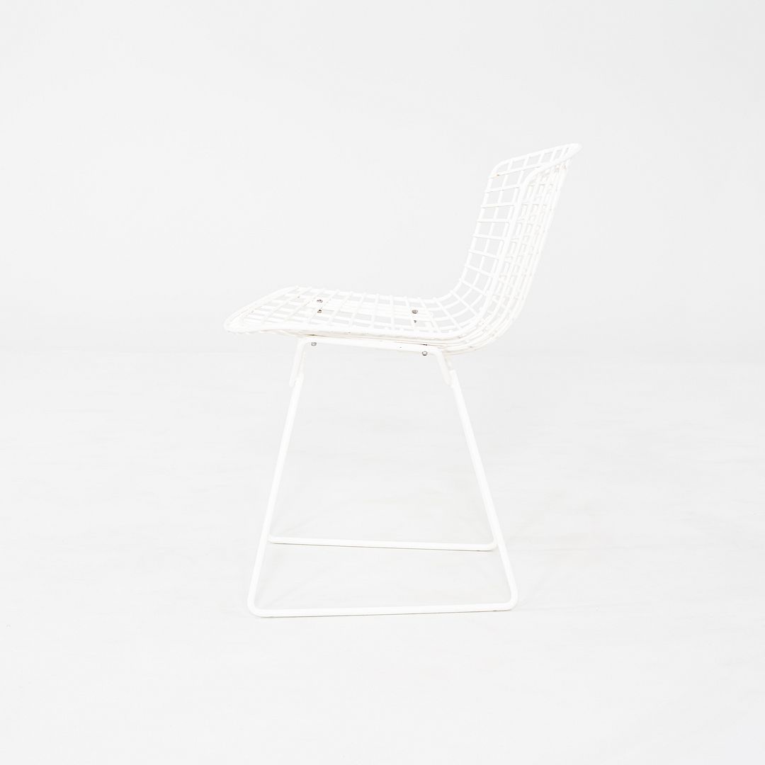 1990s Harry Bertoia for Knoll Wire Dining / Side Chair White Powdercoated Steel