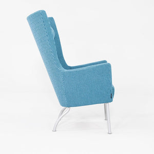 2000s Sofia Dahlen for Swedese Solino Lounge Chair Upholstered in Blue Fabric