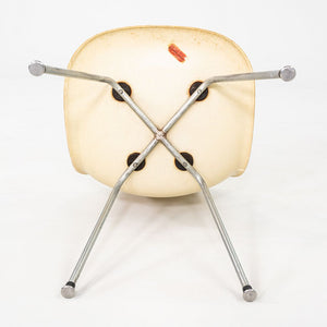 1955 Set of Four Herman Miller Eames Fiberglass DSX Chairs with Chrome H-Bases