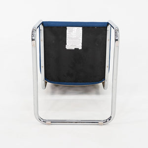 2019 Set of Five Marcel Breuer for Knoll Cesca Armless Dining Side Chairs Blue