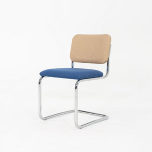 2019 Set of Five Marcel Breuer for Knoll Cesca Armless Dining Side Chairs Blue