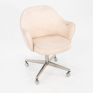 1960s Eero Saarinen for Knoll Full-Back Executive Arm Chair in White, Model 68