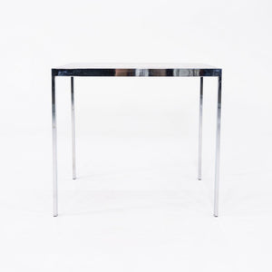 1970s Maison Jansen Backgammon Game / Dining Table in Chrome and Glass 32 in