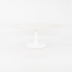 2010s Eero Saarinen for Knoll 42" Oval Tulip Coffee Table w/ Carrara Marble Top