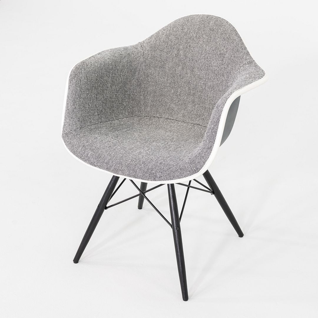 2022 Herman Miller Eames DAW Dining Chair Grey Fabric Upholstery & Eiffel Base