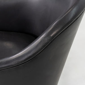 1980s Nicos Zographos Alpha Desk Chairs in Black Leather and Dark Bronze 2x Available