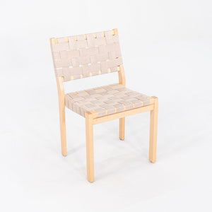 2010 Pair of Alvar & Aino Aalto for Artek 611 Stacking Dining Side Chairs Beige