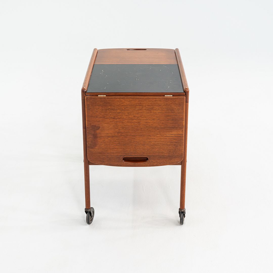 1970s Yngve Ekstrom for Kallemo of Sweden Teak Thea Bar / Serving Cart 17x26"
