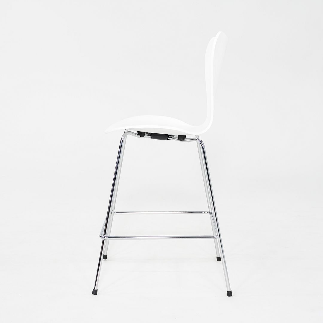 2024 Arne Jacobsen for Fritz Hansen Series 7 Counter Stool Painted Ash w/ Chrome
