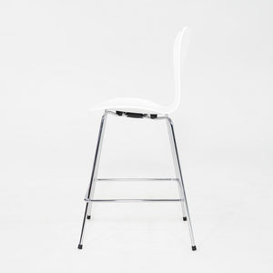 2024 Arne Jacobsen for Fritz Hansen Series 7 Counter Stool Painted Ash w/ Chrome