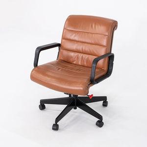 2000s Richard Sapper for Knoll Management Desk Chair in Cognac Leather 8x Available