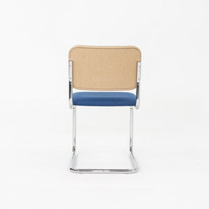 2019 Set of Five Marcel Breuer for Knoll Cesca Armless Dining Side Chairs Blue