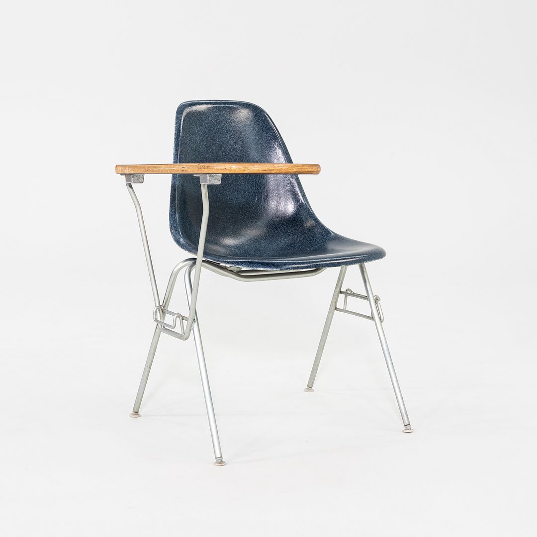 1970s Herman Miller Eames Molded Fiberglass Side Chair Navy Blue 24x Available