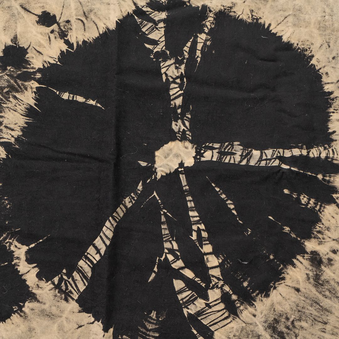 1950s Shibori Block Print Fabric Attributed to Laverne Originals by Laverne's