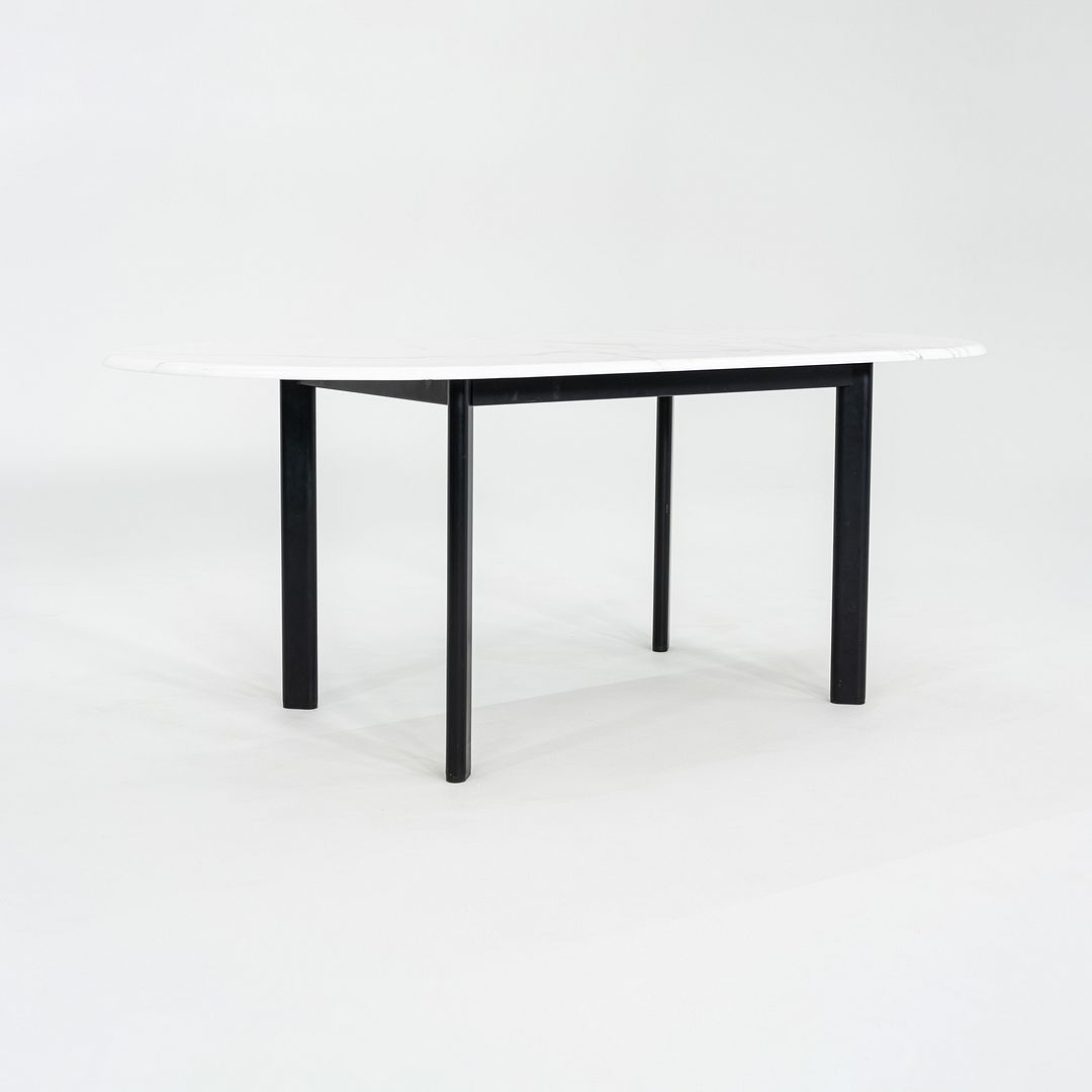 1990 Knoll Joseph D'Urso Racetrack Dining / Work Table in Steel with Marble Top