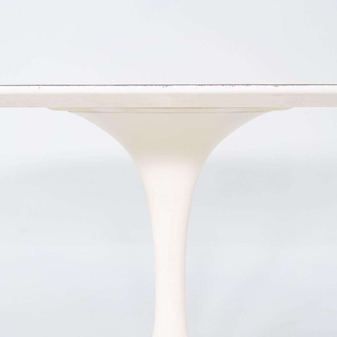 1960s Eero Saarinen for Knoll 78x48 inch Oval Tulip Dining Table in White Laminate