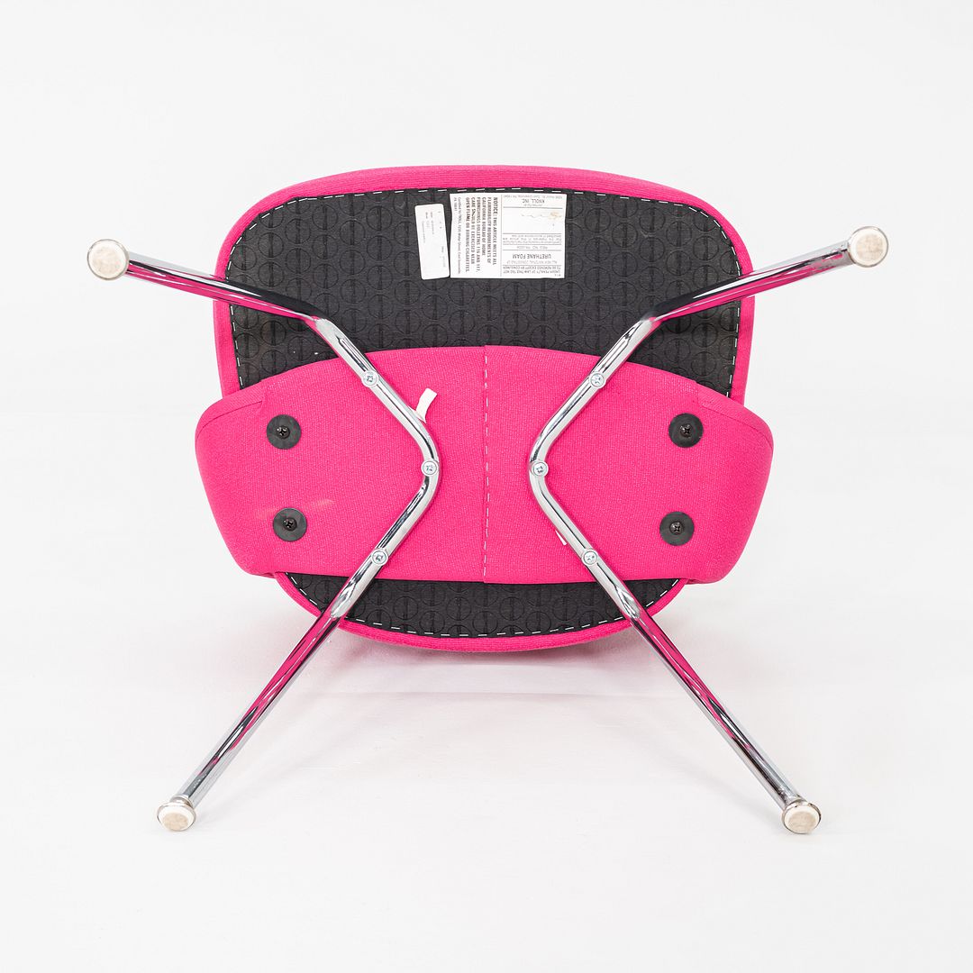 2015 Eero Saarinen for Knoll Armless Executive Dining Chair Pink Fabric 3x Avail