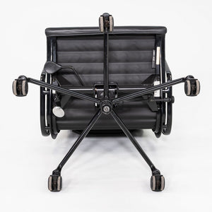 2017 Herman Miller Eames Aluminum Group Executive Desk Chair in Black Leather