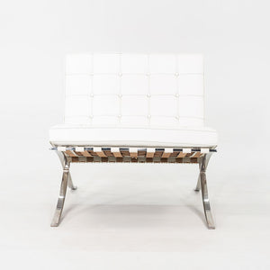 2005 Mies van der Rohe for Knoll Stainless Barcelona Lounge Chair with Ottoman
