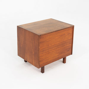 1970s Jens Risom Design 27 inch Cabinet / Nightstand in Walnut w/ One Drawer