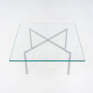 2000s Mies van der Rohe for Knoll Barcelona Coffee Table Chromed Steel and Glass