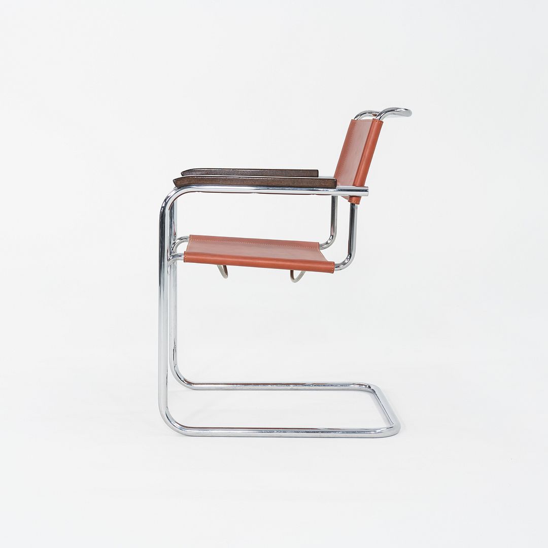 1960s Set of Eight Marcel Breuer for Thonet Dining Chairs in New Chestnut Saddle Leather